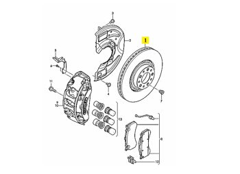IMS GENUINE BENTLEY NEW FRONT BRAKE DISC 3Y0615301A - BENTLEY MULSANNE 2010-PRESENT