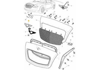 IMS GENUINE BENTLEY NEW BADGE 3W0853621A - BENTLEY CONTINENTAL FLYING SPUR/ CONTINENTAL GT/ CONTINENTAL GTC/ CONTINENTAL SUPERSPORTS 2003-2012