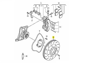 IMS GENUINE AUDI NEW FRONT BRAKE DISC 420615301D - AUDI R8 GT, SPYDER, GT SPYDER 2006-2015