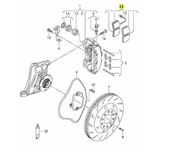 IMS GENUINE LAMBORGHINI/ AUDI NEW FRONT BRAKE PAD 420698151F - LAMBORGHINI LP550, LP560, LP570/ AUDI R8 2003-2015