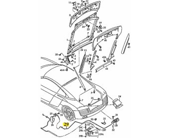 IMS GENUINE AUDI NEW BONNET BOWDEN CABLE  420827531E - AUDI R8 2006-2015