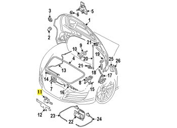 IMS GENUINE AUDI NEW BONNET ACTUATOR 420959309A - AUDI R8 GT, GT SPYDER, SPYDER 2006-2015