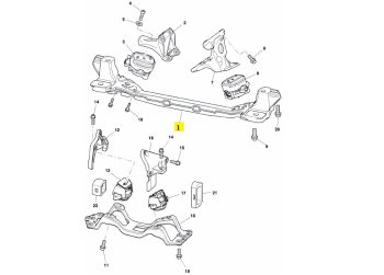 IMS GENUINE BENTLEY NEW ENGINE CROSS MEMBER 4E0199205M - BENTLEY CONTINENTAL FLYING SPUR/ CONTINENTAL GT/ CONTINENTAL GTC/ CONTINENTAL SUPERSPORTS 2003-PRESENT