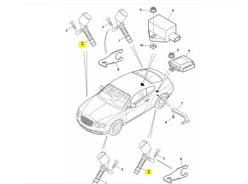 IMS GENUINE BENTLEY NEW FRONT RIGHT/ REAR LEFT SPEED SENSOR 4E0927804F - BENTLEY CONTINENTAL FLYING SPUR/ CONTINENTAL GT/ CONTINENTAL GTC/ CONTINENTAL SUPERSPORTS/ MULSANNE 2003-PRESENT