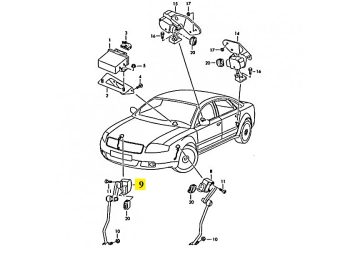 IMS GENUINE AUDI NEW FRONT RIGHT LEVEL SENSOR 4E0941286G - AUDI A8/ S8 2002-2010