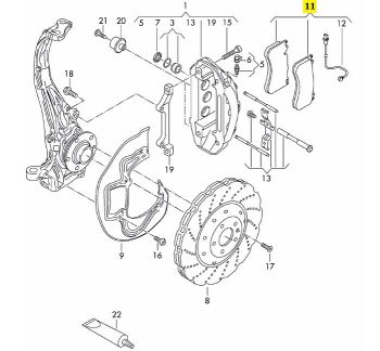 IMS GENUINE AUDI NEW FRONT BRAKE PAD 4G0698151J - AUDI RS7 2013 -PRESENT