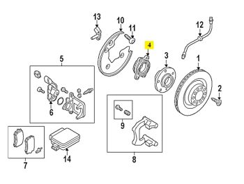 IMS GENUINE AUDI NEW FRONT REAR LEFT RIGHT WHEEL BEARING 4H0498625F - AUDI A4/ A5/ A7/ Q5/ RS5/ S7 2007-PRESENT