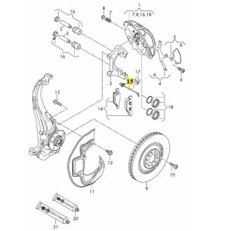 IMS GENUINE AUDI NEW FRONT BRAKE SENSOR 4H0615121J - AUDI A6, A7, A8, Q5