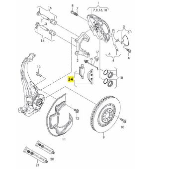 IMS GENUINE AUDI NEW FRONT BRAKE PAD 4G0698151S - AUDI A6, A7, A8
