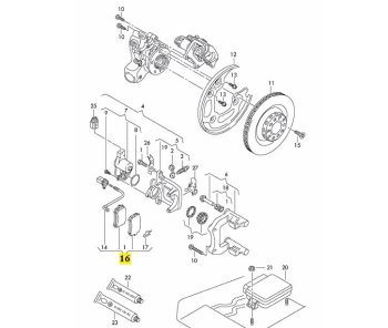 IMS GENUINE AUDI NEW REAR BRAKE PAD 4H0698451M - AUDI A8