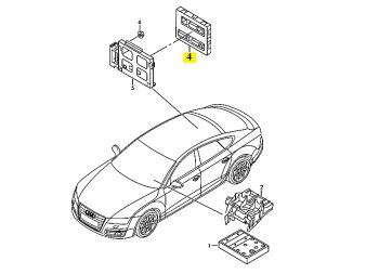IMS GENUINE AUDI NEW ON BOARD CONTROL UNIT 4H0907064HB - AUDI A6, A7, R8
