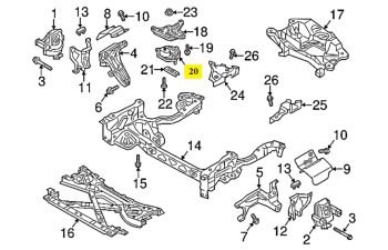 IMS GENUINE AUDI NEW TRANSMISSION MOUNTING 4M0399153L - AUDI A8/ Q7/ S6/ S7/ S8 2010-PRESENT