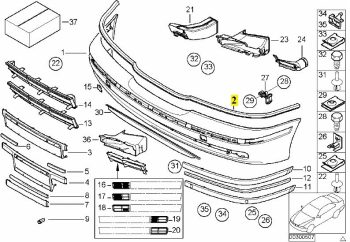 IMS GENUINE BMW NEW BUMPER GASKET 51118191149 - BMW 3 SERIES E46 1997-2006