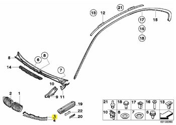 IMS GENUINE BMW NEW LEFT LOWER HEADLIGHT TRIM 51138208679 - BMW 3 SERIES E46 1997-2006