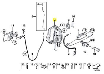 IMS GENUINE ROLLS ROYCE NEW FRONT RIGHT DOOR LOCK 51217202142 - ROLLS ROYCE PHANTOM RR1, RR1 SERIES II 2002-2017