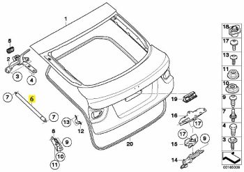 IMS GENUINE BMW NEW HINGE STRUT 51247332698 - BMW X6 E71, E72 HYBRID 2007-2014