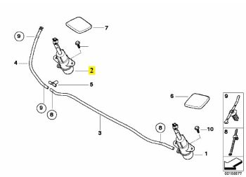 IMS GENUINE BMW NEW RIGHT SPRAY NOZZLE 61677308526 - BMW X5 E70/ X6 E71, E72 HYBRID 2006-2014