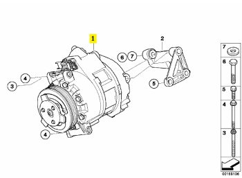 IMS GENUINE BMW NEW AC COMPRESSOR 64529205096 - BMW 7 SERIES F01, F02/ X6 E71 2007-2014