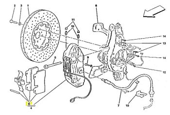 IMS GENUINE FERRARI NEW REAR BRAKE PAD CCM 70002811 - FERRARI 458,California 2009-2015
