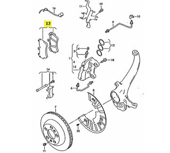 IMS GENUINE VOLKSWAGEN NEW FRONT BRAKE PAD 7L0698151J - VOLKSWAGEN TOUAREG 2002-2010