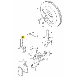 IMS GENUINE AUDI NEW BRAKE PAD MOUNTING KIT 7L0698269 - AUDI Q7 2005-2015