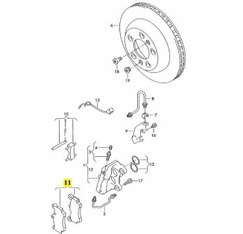 IMS GENUINE AUDI NEW REAR BRAKE PAD 7L0698451F - AUDI Q7 2005-2015