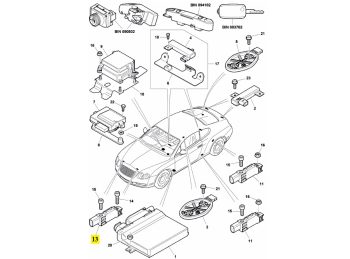 IMS GENUINE BENTLEY NEW IMPACT SENSOR 7L0909606D - BENTLEY CONTINENTAL FLYING SPUR/ CONTINENTAL GT/ CONTINENTAL GTC/ CONTINENTAL SUPERSPORTS 2003-2012