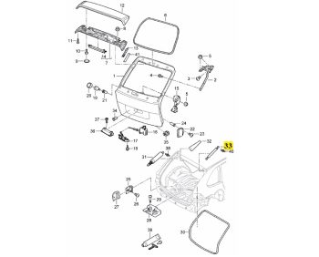 IMS GENUINE PORSCHE NEW TAILGATE BOOT LID DAMPER 95551255006 - PORSCHE CAYENNE 955 2002-2010