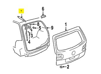 IMS GENUINE VOLKSWAGEN NEW RIGHT BOOT DAMPER 7L6827550P - VOLKSWAGEN TOUAREG I 7L 2002-2010