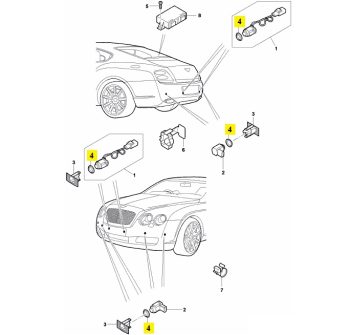 IMS GENUINE BENTLEY NEW ULTRASONIC COVER SEAL 7L691965901C - BENTLEY CONTINENTAL FLYING SPUR/ CONTINENTAL GT/ CONTINENTAL GTC 2003-2012