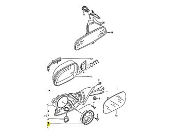 IMS GENUINE AUDI NEW LEFT SIDE MIRROR MOTOR 7L6959577 - AUDI Q7 2005-2015