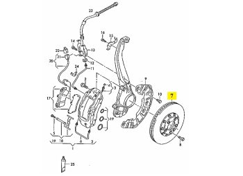 IMS GENUINE AUDI NEW FRONT LEFT BRAKE DISC 7L8615301 - AUDI Q7 4L 2005-2015