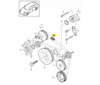 IMS GENUINE PORSCHE NEW BELT 7PP903137 - PORSCHE CAYENNE 958/ PANAMERA 970 2009-PRESENT
