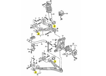 IMS GENUINE AUDI NEW WISHBONE INNER BUSH 8E0505185P - AUDI R8 2006-2015