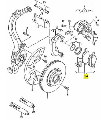 IMS GENUINE AUDI NEW FRONT BRAKE PAD 8E0698151Q - AUDI A6
