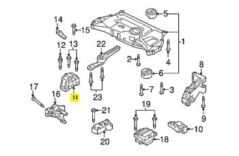 IMS GENUINE AUDI NEW RIGHT ENGINE MOUNT 8J0199262 - AUDI TT 2006-2014