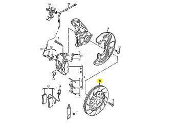 IMS GENUINE AUDI NEW FRONT BRAKE DISC 8J0615301K - AUDI TT 2006-2014