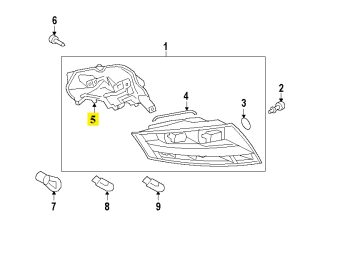 IMS GENUINE AUDI NEW RIGHT TAIL LAMP BULB CASING 8J0945258A - AUDI TT 2006-2015