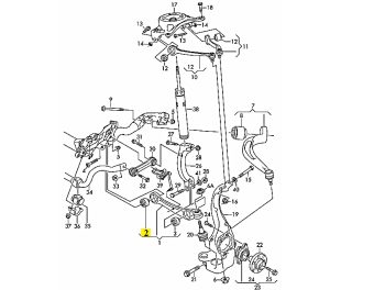 IMS GENUINE AUDI NEW FRONT LOWER CONTROL ARM BUSH 8K0407182B - AUDI A4/ A5/ Q5/ RS7/ S4/ S5 2007-PRESENT