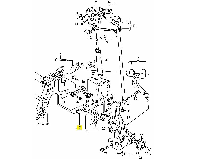 IMS GENUINE AUDI NEW FRONT LOWER CONTROL ARM BUSH 8K0407182B - AUDI A4/ A5/ Q5/ RS7/ S4/ S5 2007-PRESENT