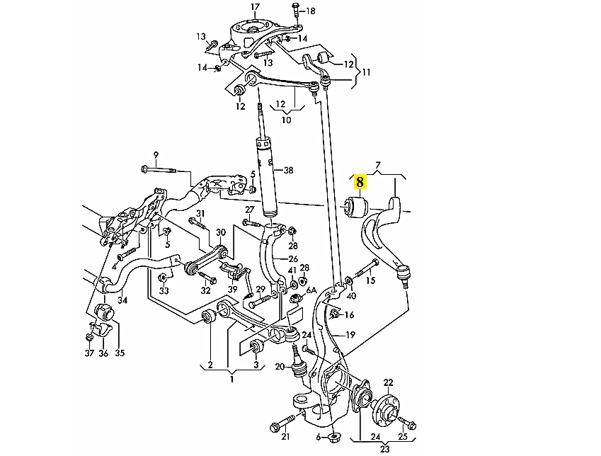 IMS GENUINE AUDI NEW BUSH 8K0407183A - AUDI A4/ A5/ Q5/ S4/ S5 2007-2017