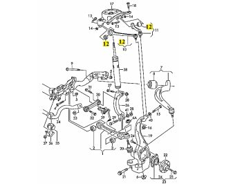 IMS GENUINE AUDI NEW UPPER ARM BUSH 8K0407515 - AUDI A4/ A5/ Q5/ RS5/ S4/ S5 2007-2017