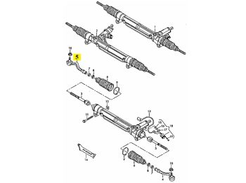 IMS GENUINE AUDI NEW TIE ROD END 8K0422818B - AUDI A4/ A5/ Q5/ RS5/ S4/ S5 2007-2017