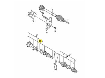 IMS GENUINE AUDI NEW DRIVE SHAFT BOOT 8K0498201B - AUDI A4/ A5/ A6/ Q5/ RS5/ RS7 2008-PRESENT
