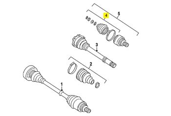 IMS GENUINE AUDI NEW DRIVE SHAFT BOOT 8K0498203 - AUDI A4/ A5/ A6/ Q5/ S4/ S5 2007-2018