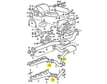 IMS GENUINE PORSCHE NEW EXHAUST GASKET 92811112702 - PORSCHE CARRERA 993 1994-1998