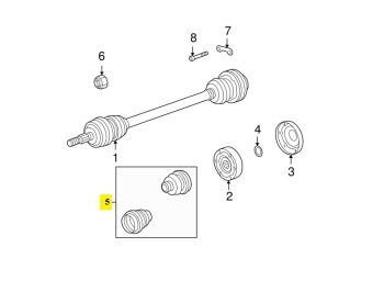 IMS GENUINE PORSCHE NEW DRIVESHAFT CV BOOT OUTER 92833229302 - PORSCHE BOXSTER 986/ CARRERA 993, 996 1994-2005