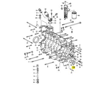 IMS GENUINE PORSCHE NEW CRANKCASE COVER 93010516500 - PORSCHE CARRERA 993, 996, 997 1994-2012