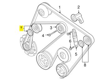 IMS GENUINE PORSCHE NEW IDLE PULLEY 94810212002 - PORSCHE CAYENNE 955 2002-2007
