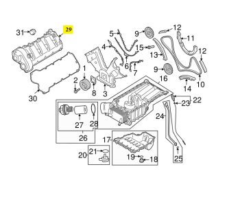 IMS GENUINE PORSCHE NEW LEFT VALVE COVER 94810513604 - PORSCHE CAYENNE 955 E2 2008-2010